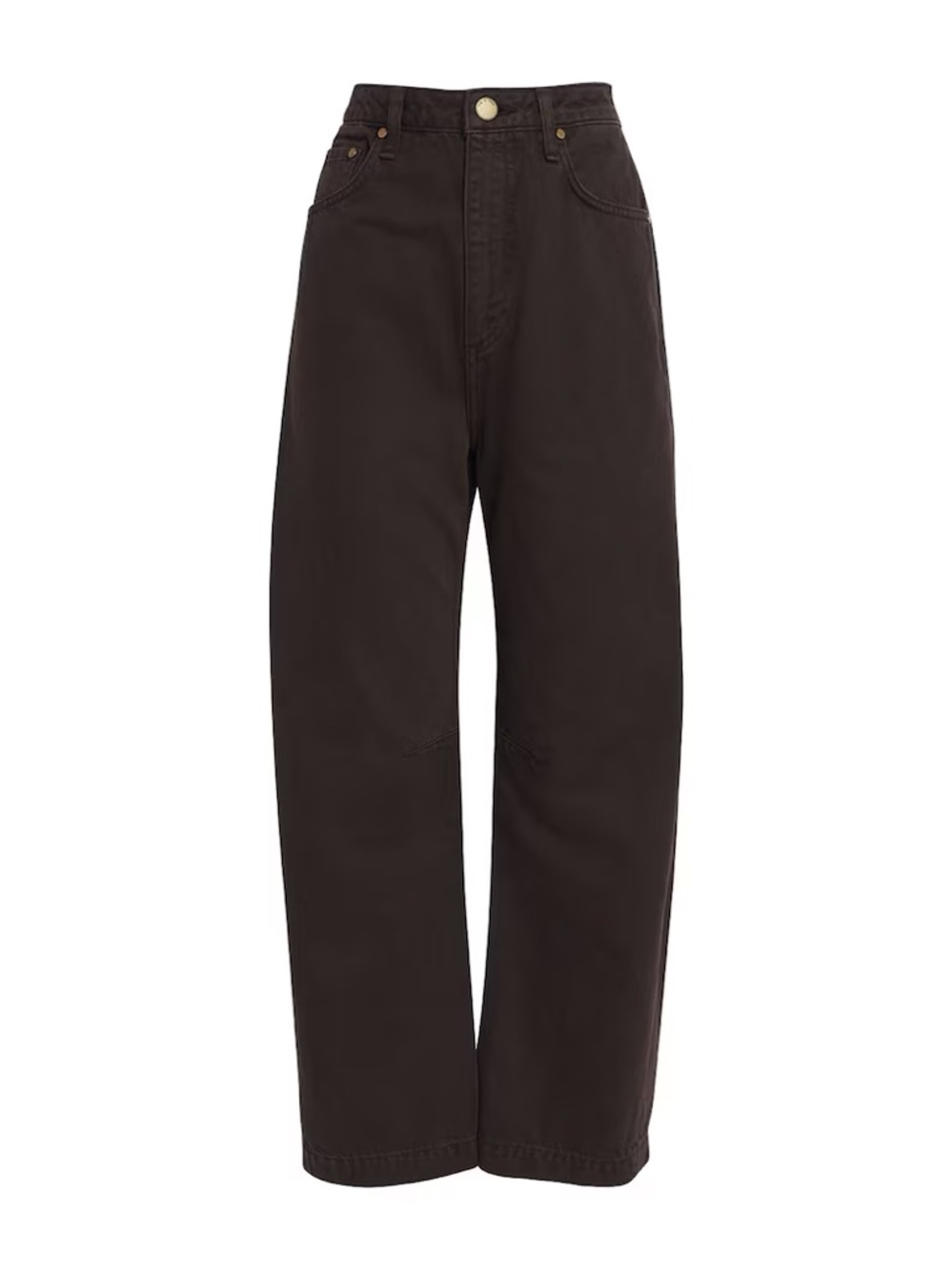 rag & bone High-Rise Charlie Barrel Jeans in Espresso Dark Brown